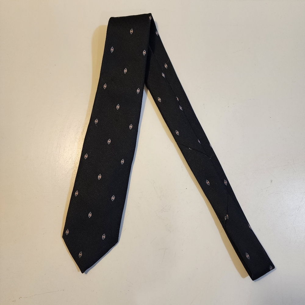 WOODMERE Black Patterned  Necktie